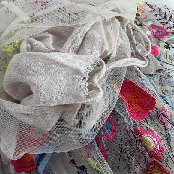 Free People Sheer Garden Mini Dress Petal Size S - Picture 8 of 9